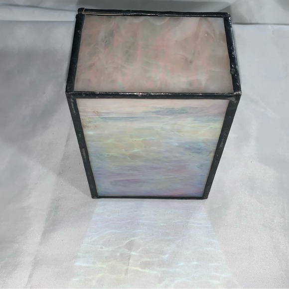 STAINED GLASS Judaica Hebrew Symbol JEWELRY BOX trinket box - Picture 8 of 11